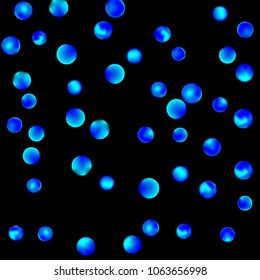 Falling colorful confetti background. Vector colorful round confetti frame isolated on Black Backdrop. Bright background with scattered confetti. Colored postcard.