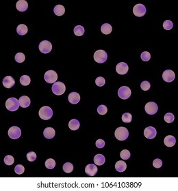 Falling colorful confetti background. Vector colorful round confetti frame isolated on Black Backdrop. Bright background with scattered confetti. Colored postcard.