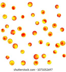Falling colorful confetti background. Vector colorful round confetti frame isolated on White Background. Bright background with scattered confetti. Colored postcard.