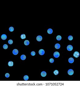 Falling colorful confetti background. Vector colorful round confetti frame isolated on Black Background. Bright background with scattered confetti. Colored postcard.