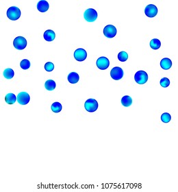 Falling colorful confetti background. Vector colorful round confetti frame isolated on White Backgdrop. Bright background with scattered confetti. Colored postcard.