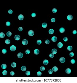 Falling colorful confetti background. Vector colorful round confetti frame isolated on Black Backdrop. Bright background with scattered confetti. Colored postcard.