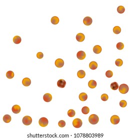 Falling colorful confetti background. Vector colorful round confetti frame isolated on White Backgdrop. Bright background with scattered confetti. Colored postcard.