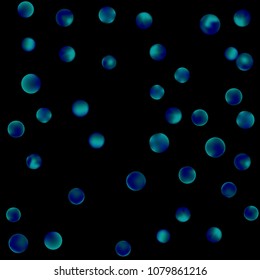 Falling colorful confetti background. Vector colorful round confetti frame isolated on Black Background. Bright background with scattered confetti. Colored postcard.
