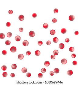 Falling colorful confetti background. Vector colorful round confetti frame isolated on White Backgdrop. Bright background with scattered confetti. Colored postcard.