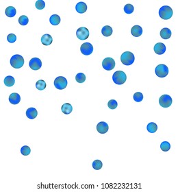 Falling colorful confetti background. Vector colorful round confetti frame isolated on White Backgdrop. Bright background with scattered confetti. Colored postcard.