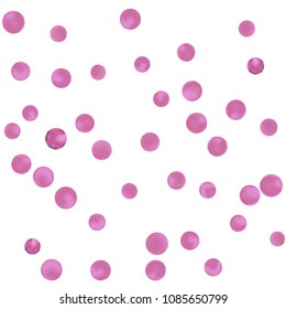 Falling colorful confetti background. Vector colorful round confetti frame isolated on White Backgdrop. Bright background with scattered confetti. Colored postcard.