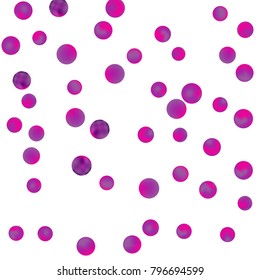 Falling colorful confetti background. Vector colorful round confetti frame isolated on White Background. Bright background with scattered confetti. Colored postcard.