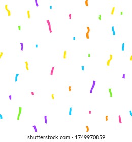falling colorful confetti seamless pattern. suitable for many purposes.