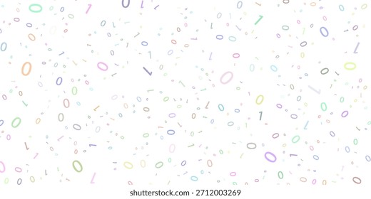 queda de números coloridos bagunçados. conceito de estudo matemático com dígitos voadores. retorne à escola faixa de matemática em fundo branco. queda números vetor ilustrações eps.10..
