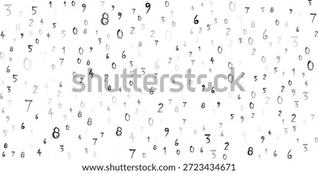 falling colorful messy numbers. math study concept with flying digits. posh back to school mathematics banner on white background. falling numbers vector illustrationeps.10..