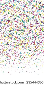 Falling colorful numbers. Math study concept with flying digits. Back to school mathematics banner on white background. Falling numbers vector illustration.