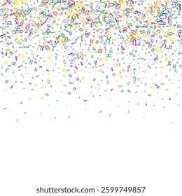 Falling colorful numbers. Math study concept with flying digits. Back to school mathematics banner on white background. Falling numbers vector illustration.