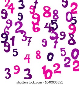 Falling Colorful Numbers On White Background Stock Vector (Royalty Free ...