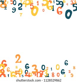 Falling Colorful Numbers On White Background Stock Vector (Royalty Free ...