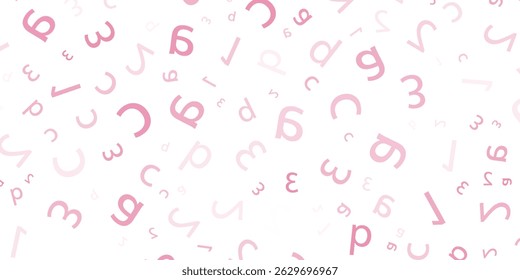 Falling colorful numbers on white background. Abstract colorful background for card or print. Pattern of randomly distributed numbers from zero to nine in color.