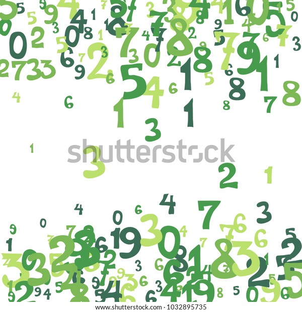 Falling Colorful Numbers On White Background Stock Vector (Royalty Free ...