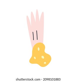 Falling comet hand draw naive art