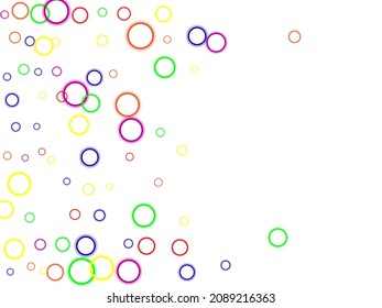 Falling Confetti. Bright background of multicolored confetti.  Dots, circles spiral, swirl, twirl.