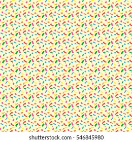 Falling confetti. Celebration party holiday decoration. Seamless texture.