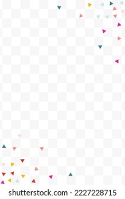 Falling Confetti Christmas Vector Transparent Background. Effect Elements Pattern. Invitation Shapes Design. Happy Triangle Abstract Card.