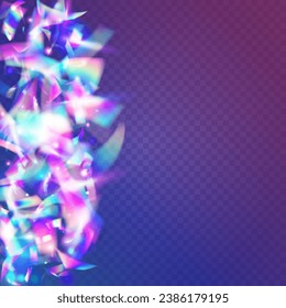 Cayendo Confetti. Petróleo digital. Brokeh Sparkles. Disco Burst. Arte Surrealista. Iluminación. Serpentina Colorida De La Fiesta. Glitter de metal púrpura. Confetti de caída azul
