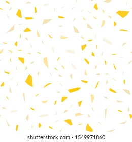 Falling confetti, great design for any purposes. Golden festive confetti. Decorative backdrop vector. Bright yellow pattern. Invitation background. Festival decor. Birthday background. Party backdrop