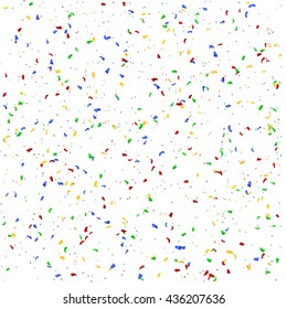 Falling confetti holiday vector background. Eps10.