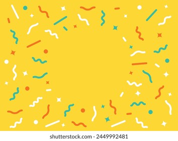 Falling confetti icon in flat style. Festive ribbon vector illustration on isolated background. Carnival sign business concept.