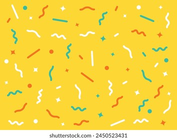 Falling confetti icon in flat style. Festive ribbon vector illustration on isolated background. Carnival sign business concept.