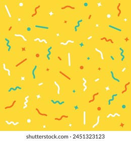 Falling confetti icon in flat style. Festive ribbon vector illustration on isolated background. Carnival sign business concept.