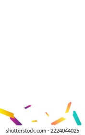 Falling Confetti Independence Vector White Background. Celebrate Brush Background. Carnaval Paint Design. Rainbow Dust Celebration Backdrop.