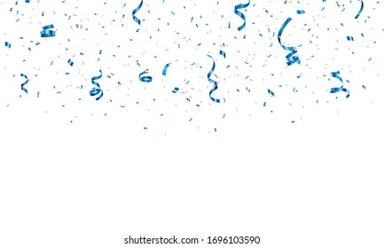 Falling confetti isolated on a white background. Vector template for your holiday, party, festival or birthday.