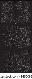 Falling confetti on black background. Vector illustration. New design's elements. Silver luxury festive decoration set for holidays and celebrations.