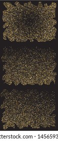 Falling confetti on black background. Vector illustration. Fashionable design's elements. Silver luxury festive decoration set for holidays and celebrations.
