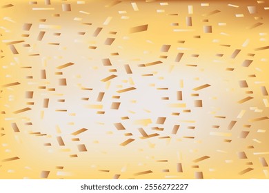 Falling confetti on blurred gradient abstract background, retro pastel vector illustration. Holographic trendy graphic design for greeting card banner poster event celebration flyer party invitation