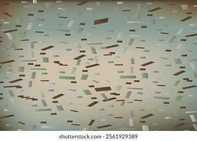 Falling confetti on blurred gradient abstract background, retro pastel vector illustration. Holographic trendy graphic design for greeting card banner poster event celebration flyer party invitation