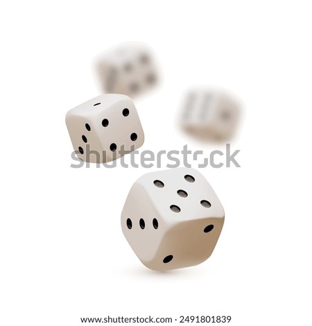 Falling dice. 3D gambling and game design