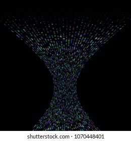 falling digits - matrix, digital falling digits of code data as technology background