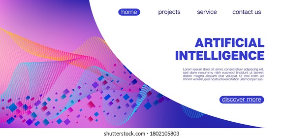 Falling Distressed Purple Particle Vector. Pink Blue Purple Futuristic Gradient Overlay. Data Stream Minimal Banner. Big Data Neon Background. Funky Geometric Background. 3D Liquid Shapes Poster.