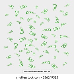 falling dollar icon