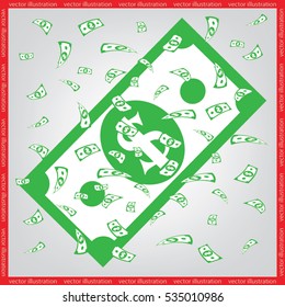 falling dollar icon vector illustration eps10.