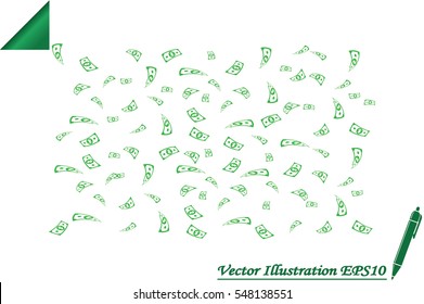 falling dollar icon vector illustration eps10.