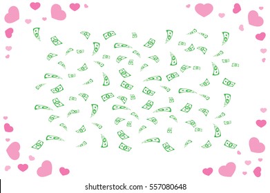 falling dollar icon vector illustration eps10.