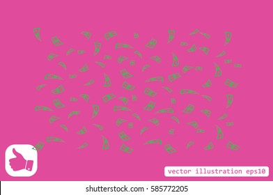 falling dollar icon vector illustration eps10.