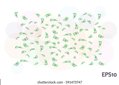 falling dollar icon vector illustration eps10.