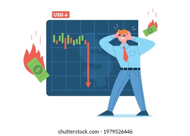 Falling dollar on the stock exchange