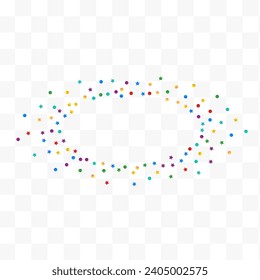 Falling Dot Celebrate Vector Transparent Background. Invitation Shine Backdrop. Carnaval Splash Pattern. Color Starfall Celebration Design.