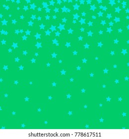 falling down blue stars. green