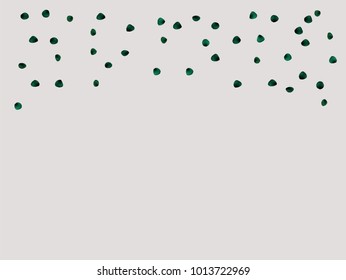 Falling Down, Flying Green Petals Confetti. Crazy Valentines Day, Wedding Background. Black Surprise Hipster Leaves, Green Petals Confetti Dirty Floral Background, Inverted Colors, Futuristic Texture